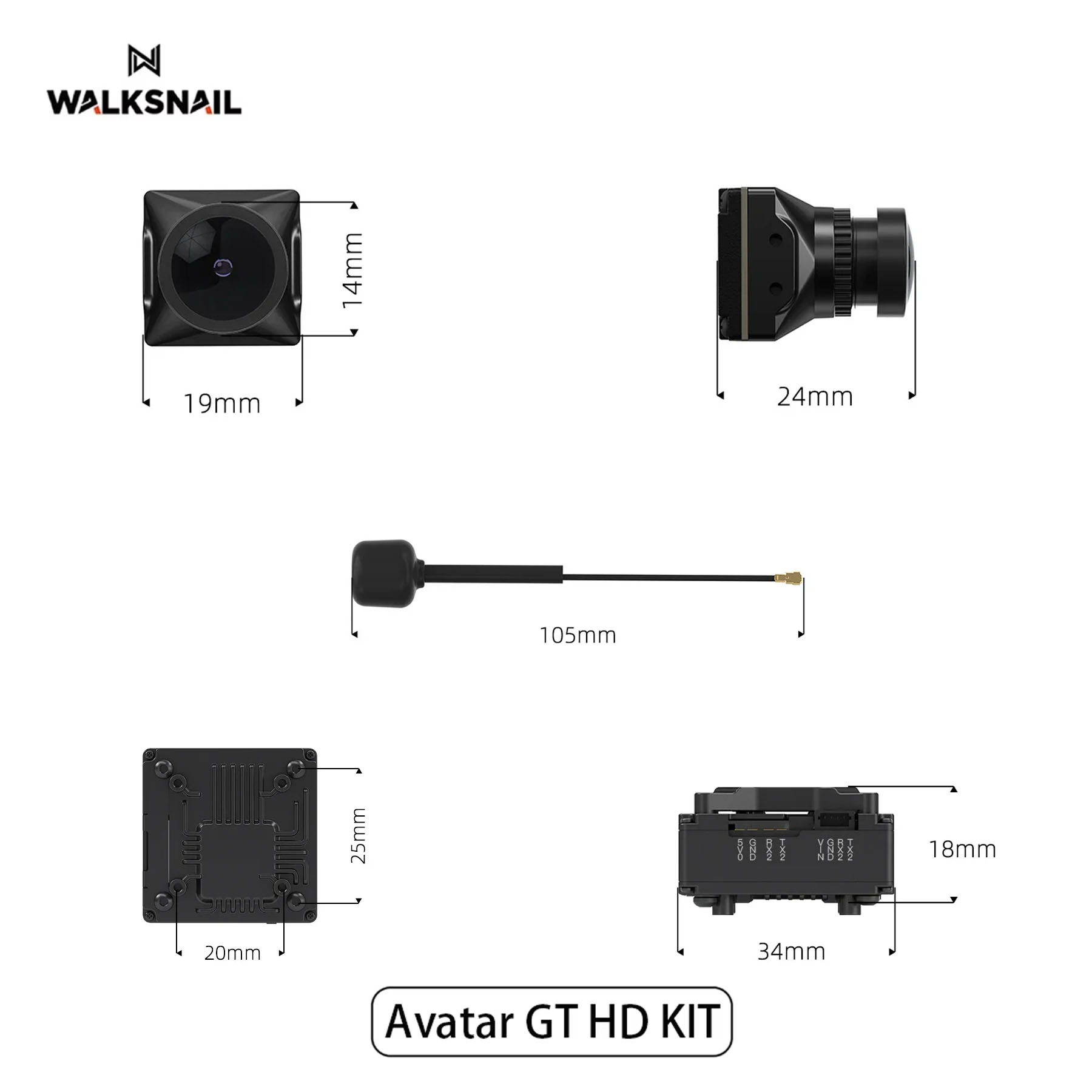 Walksnail Avatar GT HD KIT 2W  - đánh giá và giá Drone Kit Racing