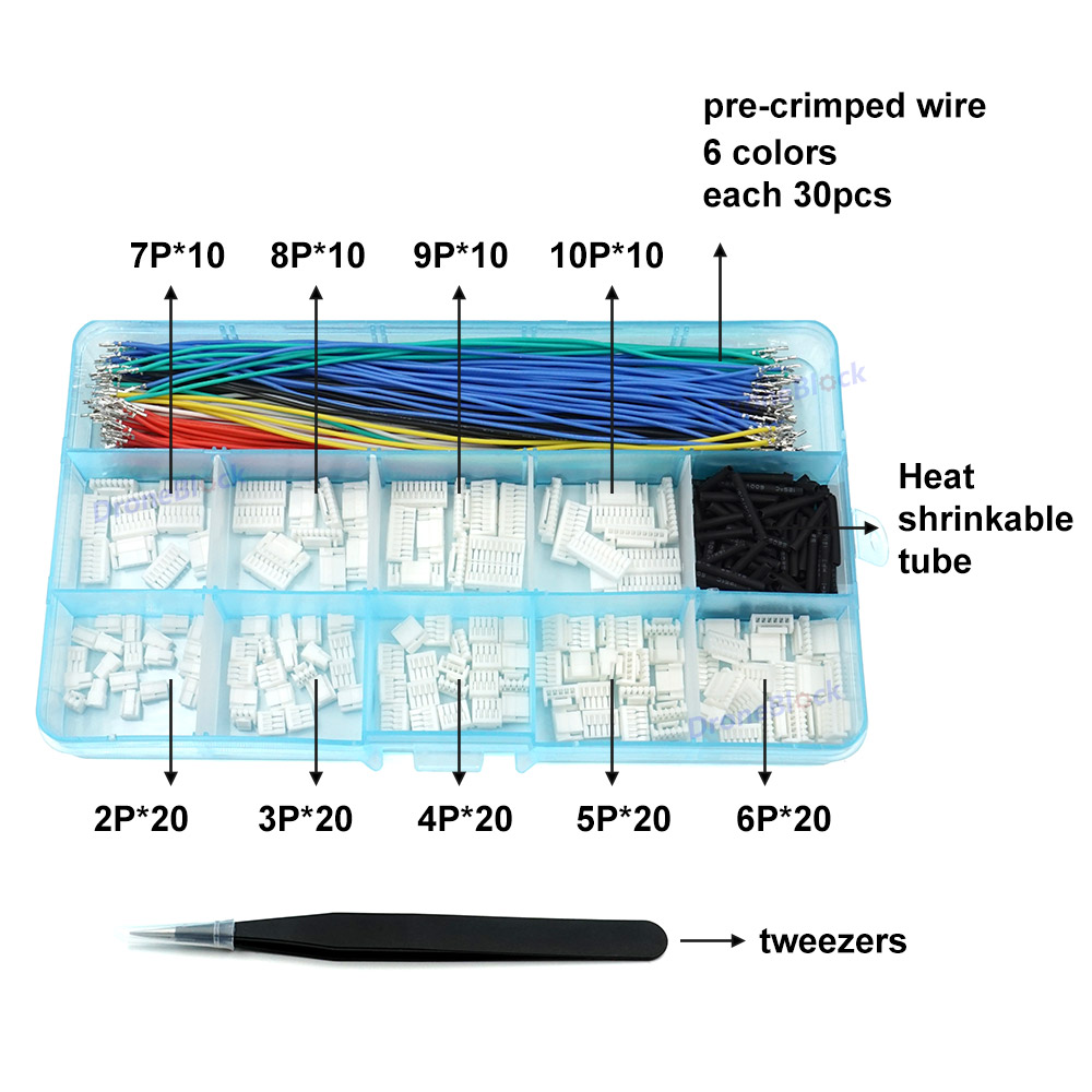 JST GH Connectors and Pre-Crim - đánh giá và giá Drone Kit Hexacopter