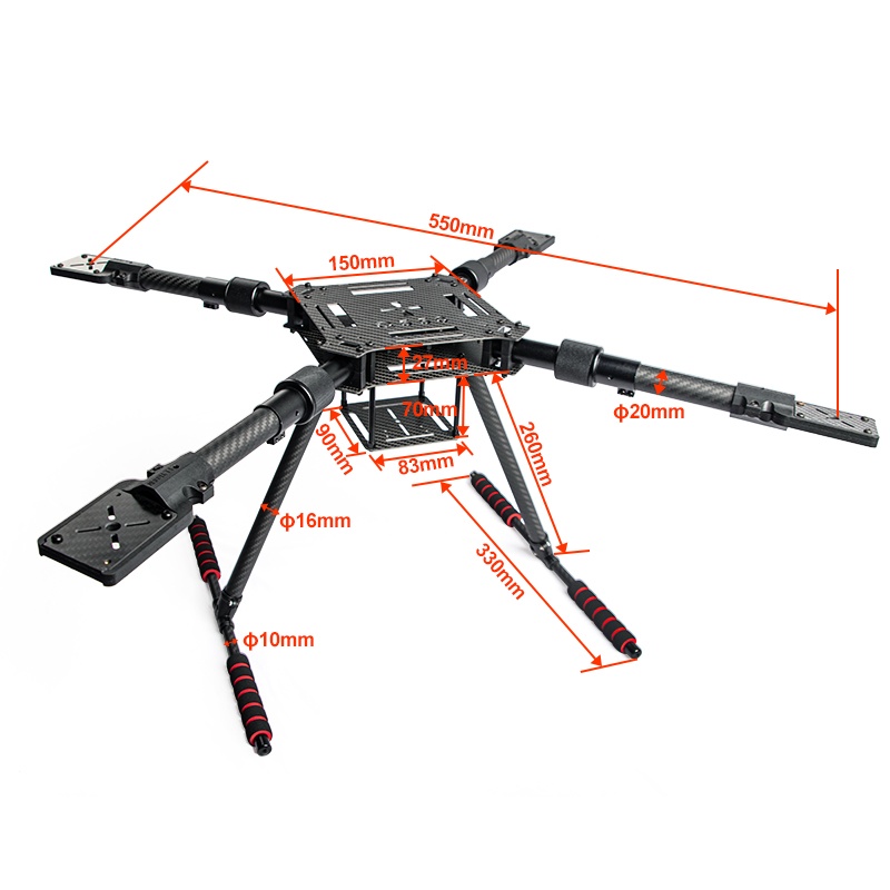 Carbon Fiber Folding Drone Fra - đánh giá và giá Drone Kit Racing